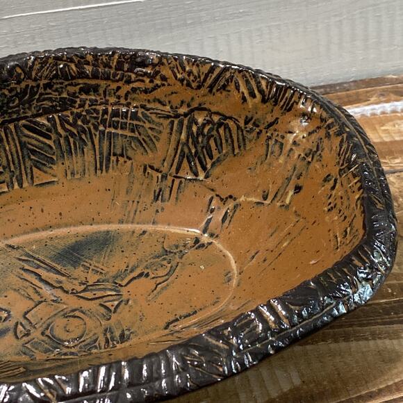 Studio Art Pottery Bowl Signed Robert Klander Glazed Serving Decorative Brown - Picture 5 of 12